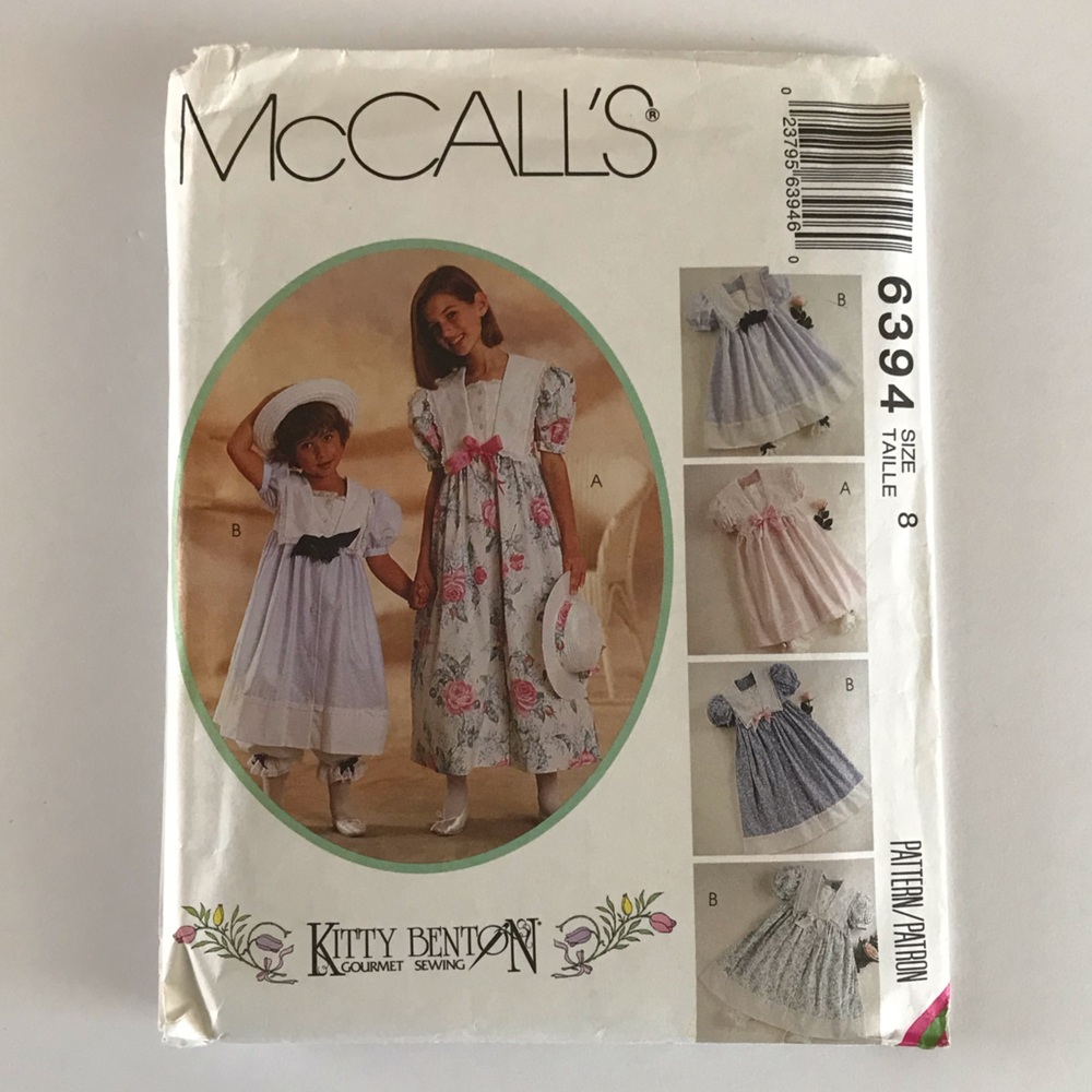 🧵3for12🧵 VTG McCall’s Pattern 6394 Child’s Dress Pantaloons Hatband